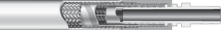 W Series Cutaway PTFE Hose Smooth Bore
